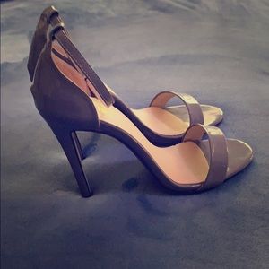 Gray high heel stilettos